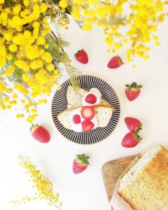 Lemon Loaf with Strawberries